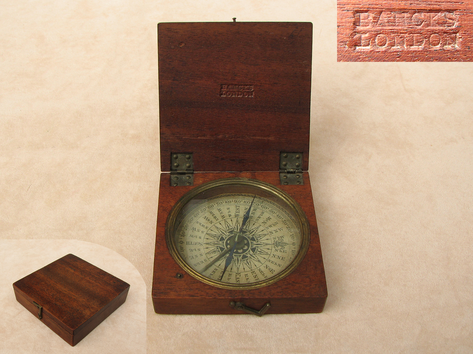 Early 19th century travellers compass by Robert Bancks, London